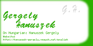 gergely hanuszek business card